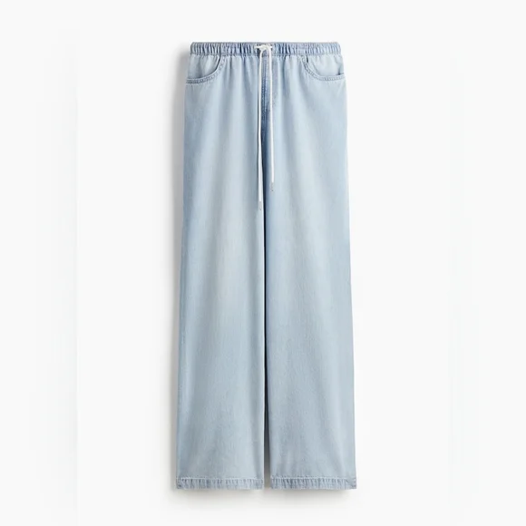 NWT H&M Blue Pull On Jeans Size S - Picture 2 of 7